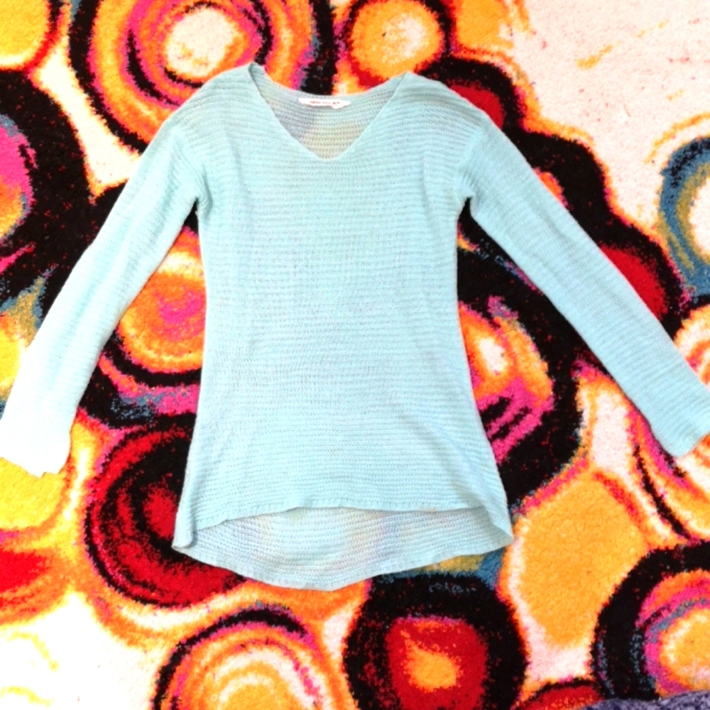 Turquoise long sleeve shirt